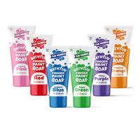 Tub Works Bathtub Finger Paint Soap Classic 6 Pack | Non-Toxic | Washable Bathtub Paint for Finger Painting on Tub Walls | Ideal Toddler Bath Toys fo