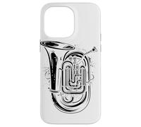 Tuba Drawing Orchestra Jazz Music Case for iPhone 14 Pro Max