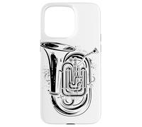 Tuba Drawing Orchestra Jazz Music Case for iPhone 15 Pro Max