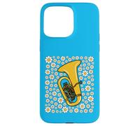 Tuba Floral Flowers Tubaist Spring Summer Brass Musician Case for iPhone 15 Pro Max