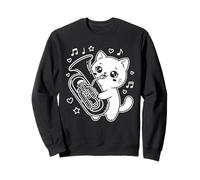Tuba Kawaii Cat Military Band Sweatshirt