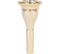 Tuba Mouthpiece, Large Size Gold-Plated Brass, CNC Integrated with Polished Inner Wall for Smooth Airflow, Organ-Like Sonority, Gift-Ready Packaging, 1.9 x 3.9 in / 4.7 x 9.9 cm