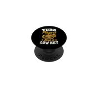 Tuba Players Keep It Low Key Music Pun PopSockets Adhesive PopGrip