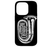 Tuba Sketch Orchestra Jazz Music Case for iPhone 14 Pro