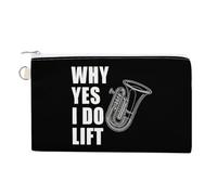 Tuba Why Yes I Do Lift Canvas Coin Purse Fashion Travel Makeup Bag