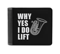 Tuba Why Yes I Do Lift Classic Mens Wallets Women Slim Bifold Wallet Card Holder for Front Pocket