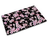 TUBAMQ Cherry Blossoms Door Mat 17 x 30 Inch,Welcome Doormat Decorative Home Floor Mat,Non Slip Rubber Back and Strong Water Absorption for Outdoor Indoor Entrance Decor