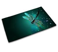 TUBAMQ Dragonfly Door Mat 17x30 Inch,Fantasy Green Dragonfly Welcome Mats Home Decor Farmhouse Doormats,Decorations for Front Door,Indoor,Outdoor