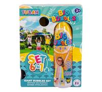 Tuban Big Bubble Box Set 6 in 1 - Set for making giant baby soap bubbles with 1 litre bubble liquid, 5 accessories, bowl and rings for XXL bubbles and tunnels