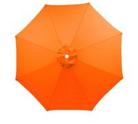 TuBanRen Replacement Parasol Canopy 6/8 Arms for 2m 2.3m 2.7m 3m Patio Umbrella, Waterproof & UV-Blocking Sunshade Cover for Garden Pool Beach Backyard (Orange, 2.7m/8 Arm)