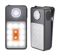 Tubasion 2-Pack Running Lights USB-C Rechargeable, 3 Modes Upgraded 2-uses Clip on Torch, IPX7 Waterproof Compact LED Flashlight for Working, Cycling, Running, Camping and Safety Warning (Black)