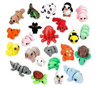 TUBAWD 10 Pcs 3D Printed Animals, 3D Printed Fidget Toy, Movable Joint 3D Printed Toys Different Animal Shapes for Home and Office Decoration Photographic Prop