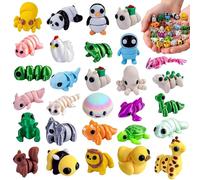 TUBAWD 28PCS 3D Printed Animals, Animal Collection, Creative Fidget for Stress Relief, Educational Learning Tools for, Home Decor and Photography Props, Multiple Animal Figures with Articulated Desi