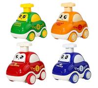 TUBAWD 4PCS Car, Toot-Toot Cars, Car Pull Back Vehicle Set with Smooth Rolling Action for Playtime