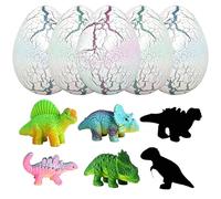 TUBAWD 5Pcs Hatching Dinosaur Egg with Five Expandable Dinosaur Figures, Water-Activated Growth Surprise for Creative Play and Learning Activities