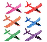 TUBAWD 6PCS Foam Plane, 24cm Foam Glider Planes, Airplane, Foam Plane, Random Colours, Garden Activity Set, Family Fun Games