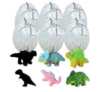 TUBAWD 6PCS Hatching Dinosaur Egg, Hatching Eggs, Dinosaur Eggs - Submerge in Water to Crack Open, Reveal a Cute Dino Model, Great Surprise for Dinosaur Lovers