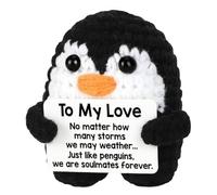 TUBAWD Positivity Gifts, Emotional Support, Positive Gifts Mini Knitted Pocket Hug with Motivational Message Gift for Encouragement Birthdays