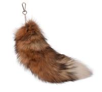 TUBAWD Therian Tail, Therian, Therian Gear Fox Tail with Clasp Soft Fluffy Fox Tail Keychain Hanging Fox Tails for Handbag Backpack Fake Tail