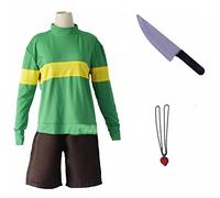 Tubaxing Anime Game Undertale Frisk Chara Cosplay Costume Andertail Sweatshirts Long Sleeve Shorts Halloween Carnival Outfit