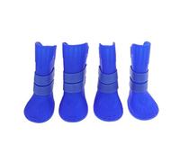 Tubayia 4 Piece Waterproof Non-Slip Dog Shoes Pet Dog Rain Boots with Velcro Fastening