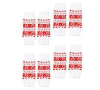Tubayia 8 Piece Pet Leg Warmers Socks Christmas Cotton Knee Pads for Small Medium Dogs