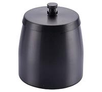 Tubayia Ashtray with Lid Recessed Column Cigar Ashtray Stainless Steel Table Ashtray Freestanding (Black)