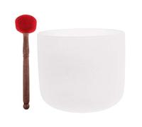 Tubayia C-Key Quartz Crystal Singing Bowl with Wool Felt Mallet