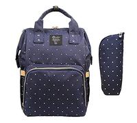 Tubayia Large Capacity Changing Bag Backpack Waterproof Changing Backpack Baby Grooming Bag (Blue Dot)