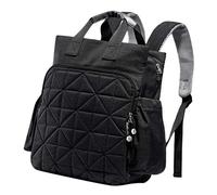 Tubayia Nappy Bag Backpack Large Changing Backpack Baby Bag for Travel on the Go (Black)