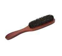 Tubayia Natural Wood Beard Brush Men's Beard Brush with Long Handle for Home, Travel, Salon (Straight)