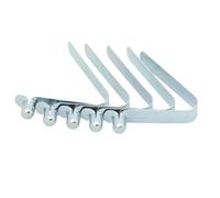 Tubayia Pack of 5 Stainless Steel Kayak Paddle Tent Pole Snap Clip Spring Clip Press Stud Clips (Silver 02-9 mm x 12 mm)