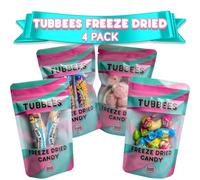 Tubbees Freeze Dried Sweets, 4 Pack Fizzy Mix Selectio, Fizzy Freeze Dried Sweets