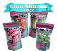 Tubbees Freeze Dried Sweets, 4 Pack Sour Selection Bundle, Sour Freeze Dried Sweets