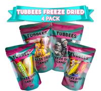 Tubbees Freeze Dried Sweets, Retro Sweet Selection Bundle, 4 Pack Freeze Dried Candy