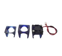 TUBBEK 1 set V5 V6 J-head assembled kit Cooling Fan Radiator Cooler 3010 with Fan Duct injection DC 12/24V hotend for 3D printer parts (Size : V6 12V)
