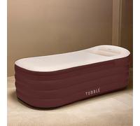 Tubble Inflatable Bathtub for Adults - Improved Version, Size 200/255 Litres, New Model & Much Stronger Zip (Deep Burgundy, 255 L/Royale)