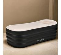 Tubble® Royale Inflatable Bathtub - Use as Hot and Ice Bath - Quick Set Up in 1min - Foldable Bathtub for Adults up to 188cm - Black Onyx - 255L