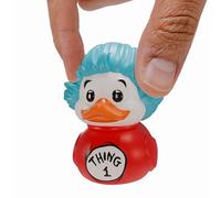 TUBBZ: Cat in the Hat - Thing 1 Mini Rubber Duck Collectable Toy 5 cm | Official Dr. Seuss Merch - Mini Vinyl Figure with Bathtub Display, Storybook Character, Teacher Gift & Novelty Duck Gift