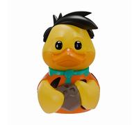 TUBBZ: Flintstones - Fred Flintstone TV Rubber Duck Collectable Toy 9 cm | Official Flintstones Merchandise - Vinyl Figure with Bathtub Display, Cartoon Character, Fan Decor & Novelty Duck Gift