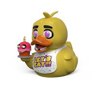 TUBBZ: FNAF - Chica Animatronic Chicken Rubber Duck Collectable Toy 9 cm | Official FNAF Merchandise - Vinyl Figure with Bathtub Display, Horror Gaming Character, Fan Decor & Novelty Duck Gift