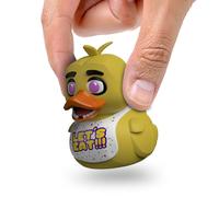 TUBBZ: FNAF - Chica Mini Vinyl Rubber Duck Collectable Toy 5 cm | Official FNAF Merchandise - Mini Vinyl Figure with Bathtub Display, Horror Gaming Character, Fan Decor & Novelty Duck Gift