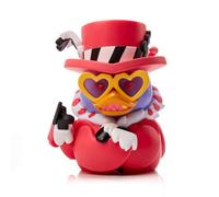 TUBBZ: Hazbin Hotel - Valentino Overlord Rubber Duck Collectable Toy 9 cm | Official Hazbin Hotel Merch - Vinyl Figure with Bathtub Display, Moth Demon Character, Fan Decor & Novelty Duck Gift