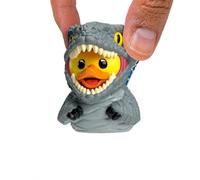 TUBBZ: Jurassic World - Beta Raptor Mini Rubber Duck Collectable Toy 5 cm | Official Jurassic World Merch - Mini Vinyl Figure with Bathtub Display, Raptor Character & Novelty Duck Gift