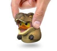 TUBBZ: Jurassic World - T-Rex Mini Rubber Duck Collectable Toy 5 cm | Official Jurassic World Merch - Mini Vinyl Figure with Bathtub Display, Dinosaur Character, Fan Decor & Novelty Duck Gift