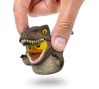 TUBBZ: Jurassic World - Velociraptor Mini Rubber Duck Collectable Toy 5 cm | Official Jurassic World Merch - Mini Vinyl Figure with Bathtub Display, Raptor Character & Novelty Duck Gift