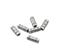 Tube Beads 10pcs of 925 Silver Small Butterfly Barrel Tube Beads for Necklace Bracelet