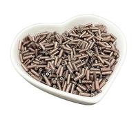 Tube Beads 500 Pcs 6x2mm Long Tube Glass Beads Seed Spacer for Jewelry Making Necklace Bracelets DIY Accessories(Rose Gold)