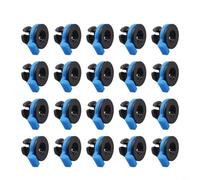 Tube Collet Clamp Clip Set for 3D Printers - 20-Piece ABS Fitting Kit Compatible with 4mm PTFE Tubing and 1.75mm Filament, Blue & Black