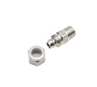 Tube Compression Fitting 1pc BSPT Thread PC 304 SS Fitting, Hose Barb Pneumatic Compression Quick Pipe Connector, Straight Adapter(10MM*1/2INCH)